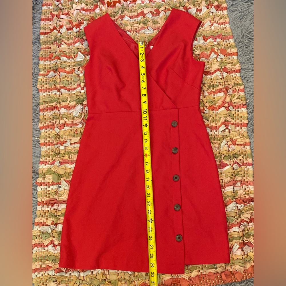 LOFT red sleeveless dress. - Picture 3 of 6